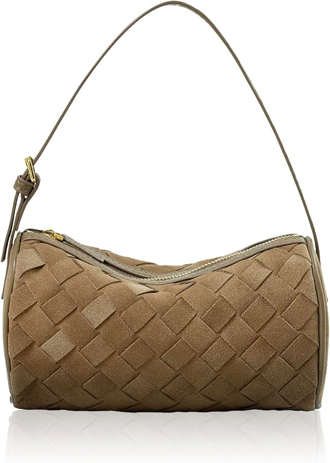 Mini Woven Leather Bag, Small Woven Handbag, Small Clutch Purses for Women, Leather Top-handle Ba... | Amazon (US)