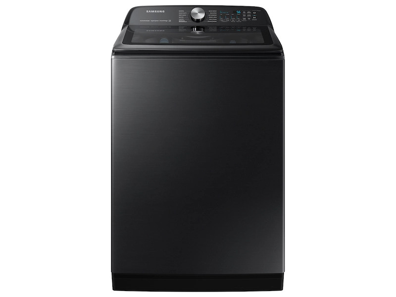 5.1 cu. ft. Smart Top Load Washer with ActiveWave&trade; Agitator and Super Speed Wash in Brushed... | Samsung
