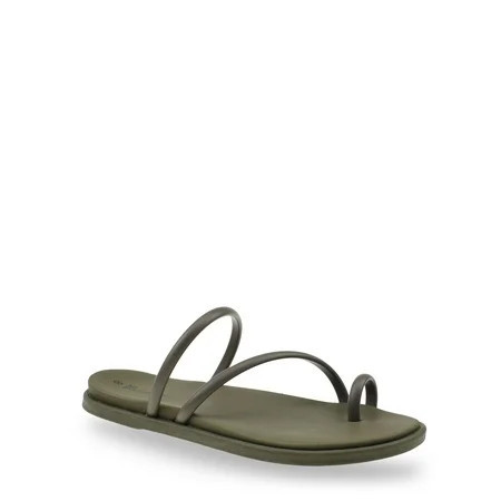 No Boundaries Women s Strappy Toe Loop Sandals | Walmart (US)