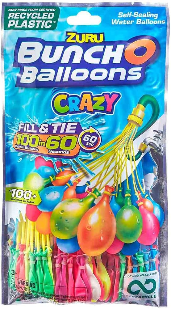 Zuru Bunch O Balloons Water Balloons Assorted Colors (Count 100+) | Amazon (US)