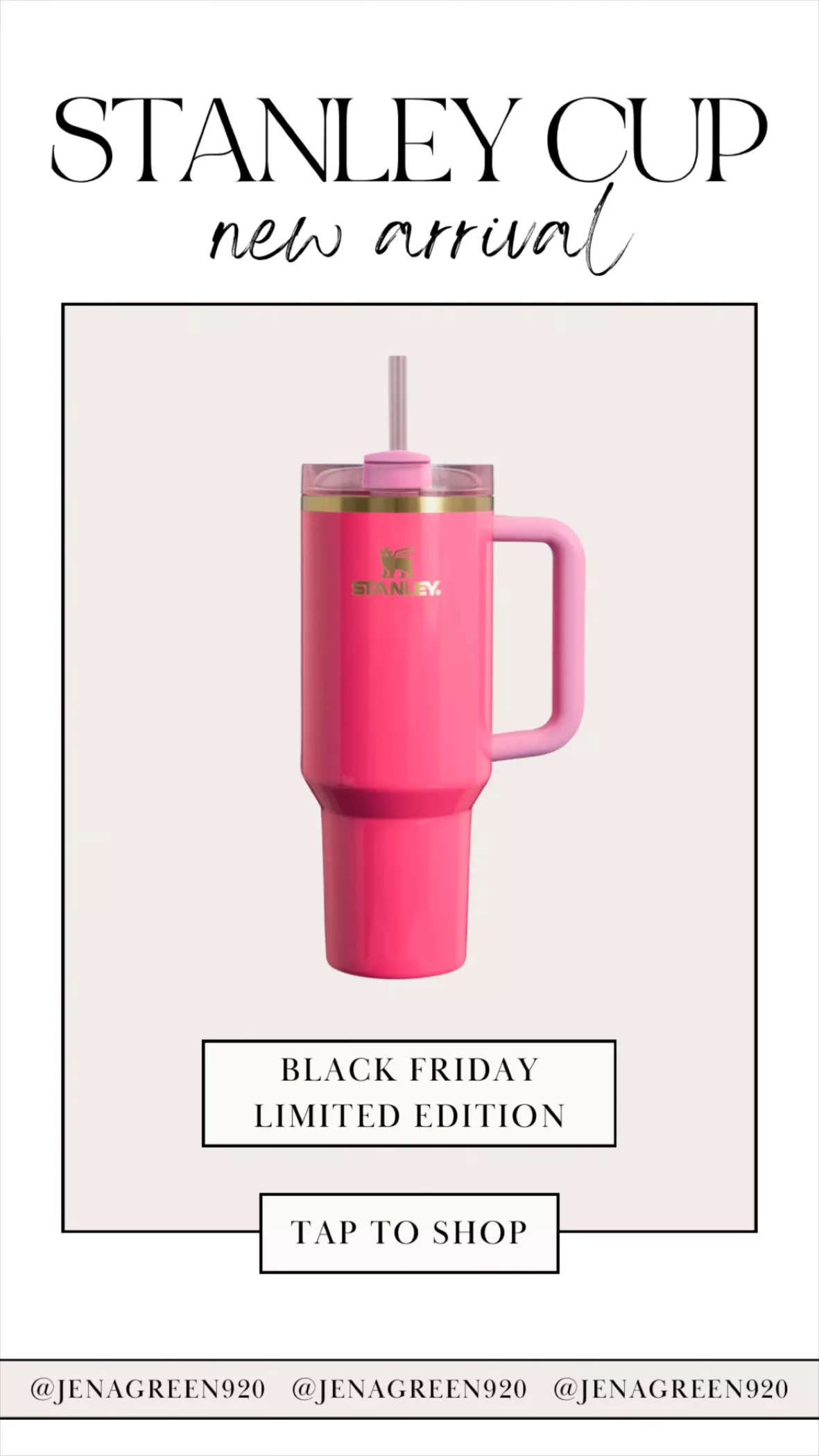 Stanley Pink Parade Limited Edition Quencher Tumbler BLACK FRIDAY