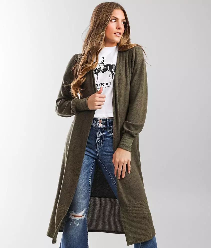 Hooded Duster Cardigan | Buckle