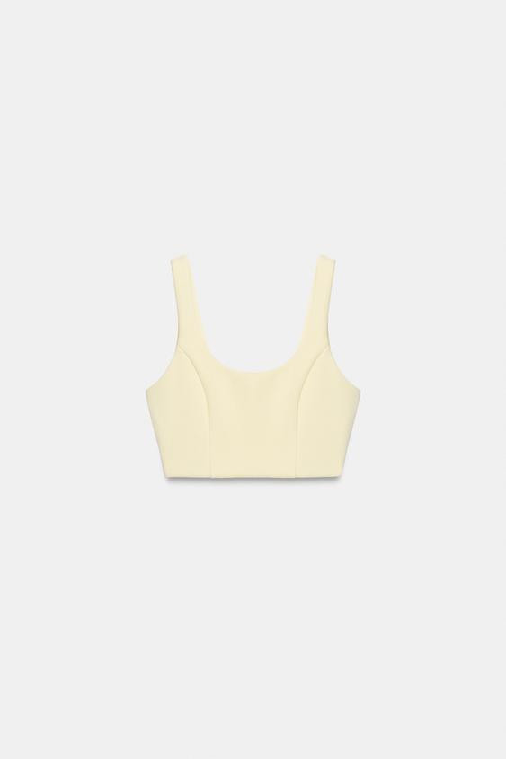 INTERLOCK WIDE STRAP TOP | Zara UK