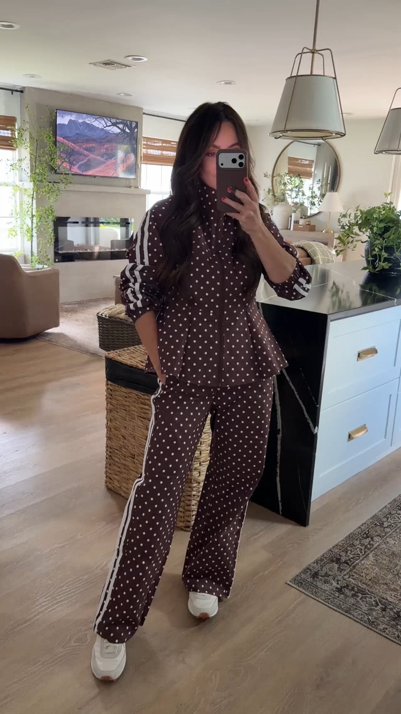 Amazon Prime Big Deal Days outfit and this set is SO good on. The sporty stripe detail with the polka dots makes it feel fun, elevated and way more expensive than it is. On sale now for Prime Big Deal Days! Wearing a size small.

Amazon Prime Big Deal Days outfit, Amazon fashion deals, Amazon matching set, polka dot set, brown matching set, sporty chic outfit, women’s fall outfit, affordable Amazon fashion, Prime Day fashion deals, casual chic matching set 

 #LTKootd #LTKSaleAlert #LTKTravel