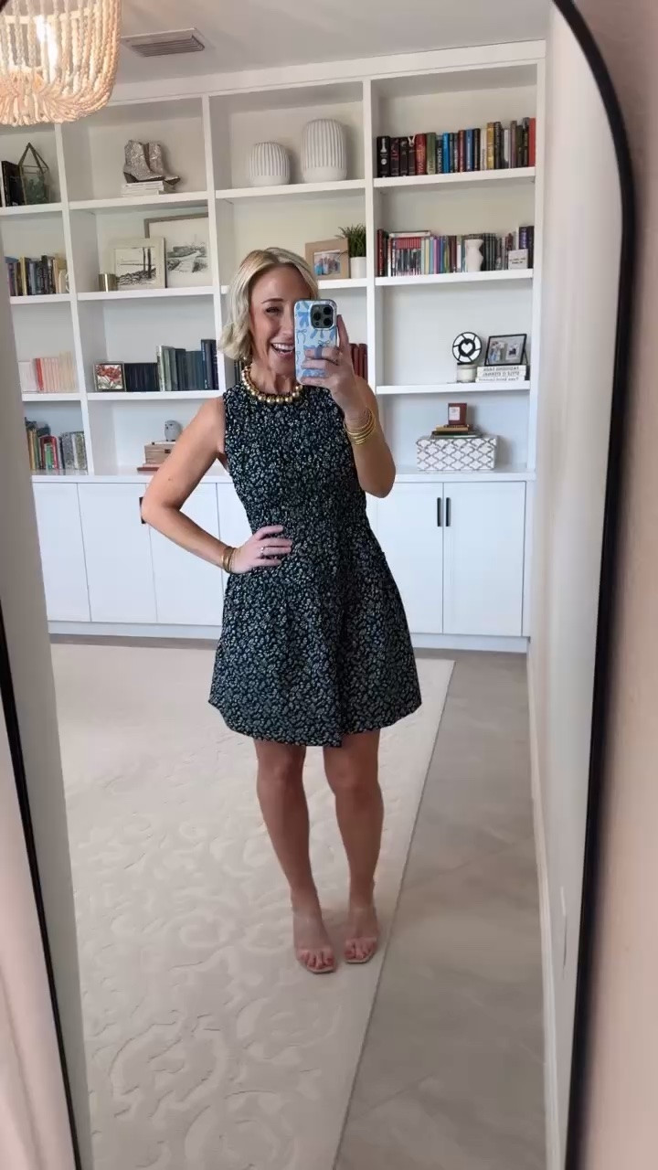 Walmart - fall new arrivals. Smocked Sleeveless Cotton Mini Dress - size XS. $32. 2 colors.

#LTKOver40 #LTKSeasonal #LTKPetite