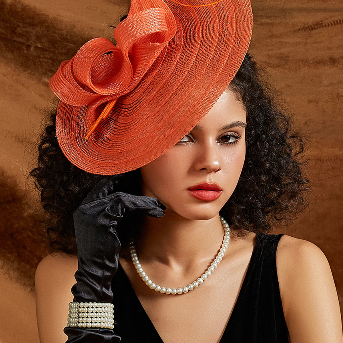 Shop Fascinator Hat - Wide-Brim Floral Feather Fascinator | BABEYOND | BABEYOND