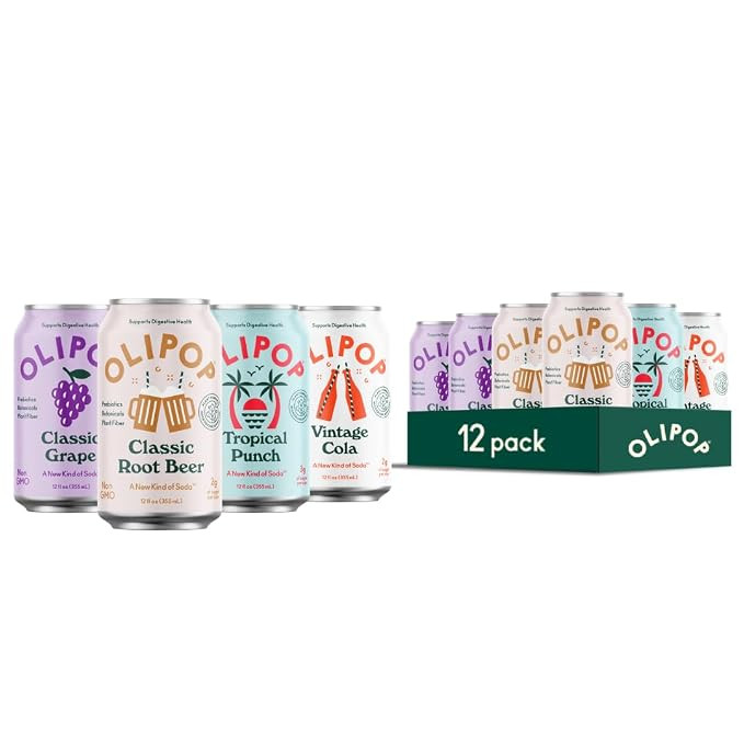 OLIPOP Prebiotic Soda Pop, Best Sellers Variety Pack, A New Kind of Soda Packed with Prebiotics, ... | Amazon (US)