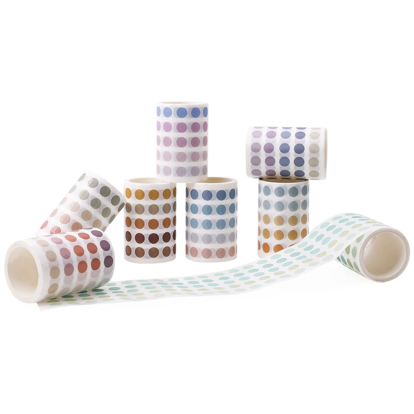 Washi Dot Stickers, 8mm Small Translucent Circle Stickers Washi Tape Small Round Color Coding Lab... | Amazon (US)