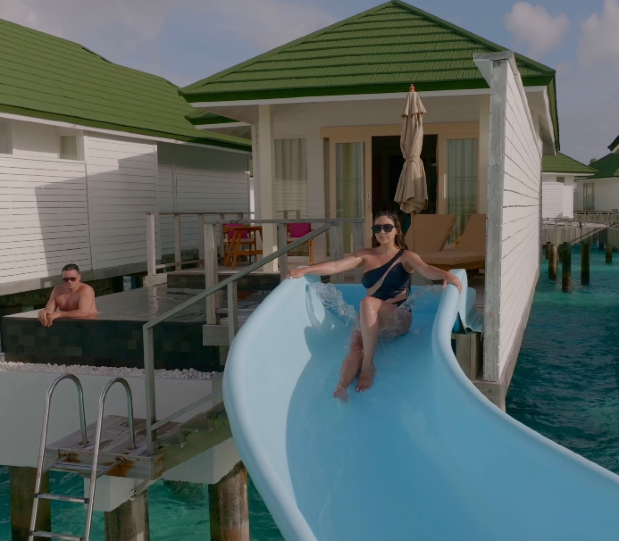 Sliding into the crystal clear waters of the Maldives 🏝️

#LTKSwim #LTKWedding #LTKTravel