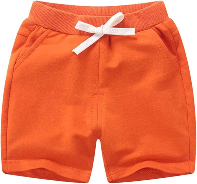 Unisex Baby Boys Girls Summer Solid Color Cotton Sport Jogger Shorts Casual Elastic Waist Active ... | Amazon (US)