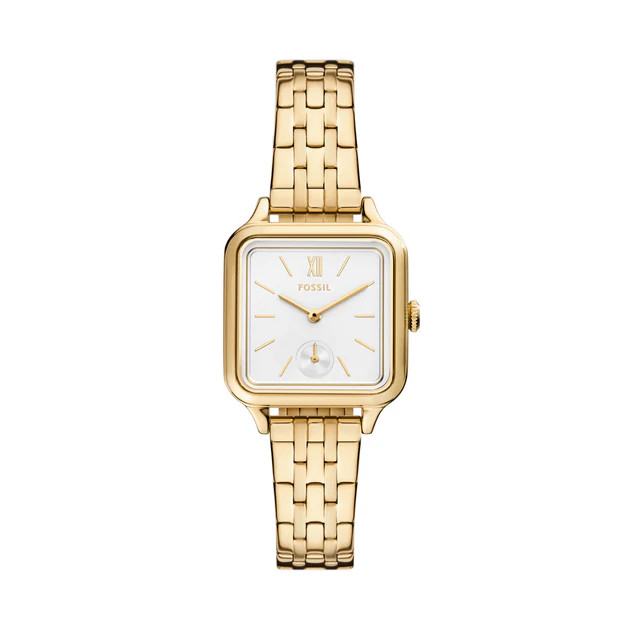 Fossil Outlet Women's Colleen Three-Hand Gold-Tone Stainless Steel Watch | Shop Simon