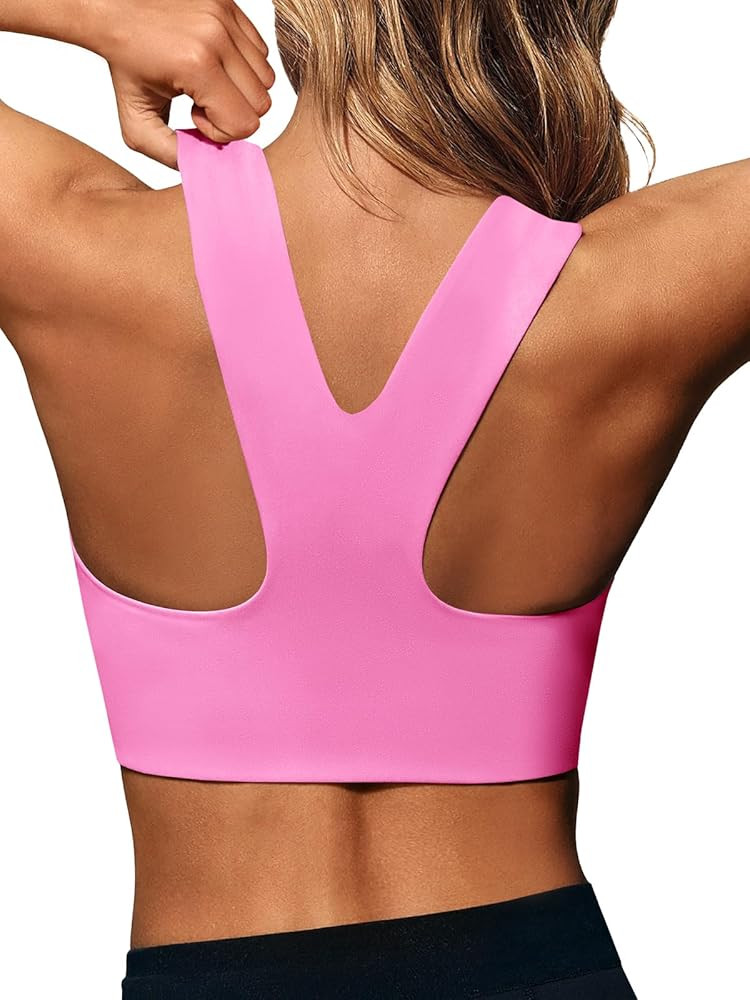 Aoysky Womens Buttery Soft Square Neck Sports Bras Workout Crop Tops | Amazon (US)