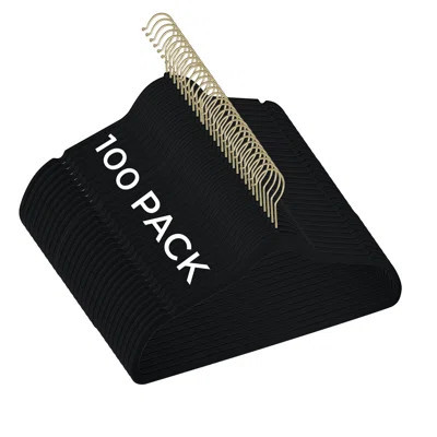 Rebrilliant Slim Velvet Gold Hook Hangers | Wayfair North America