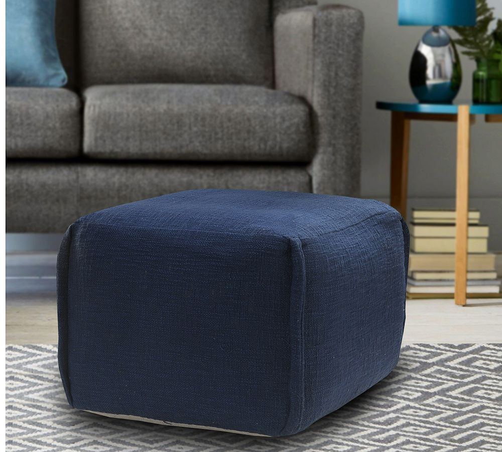 Lev Cotton Pouf | Pottery Barn (US)