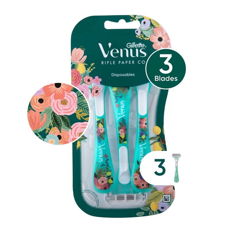 Rifle Paper Co. + Venus Garden Party Disposable Razors - 3ct | Target