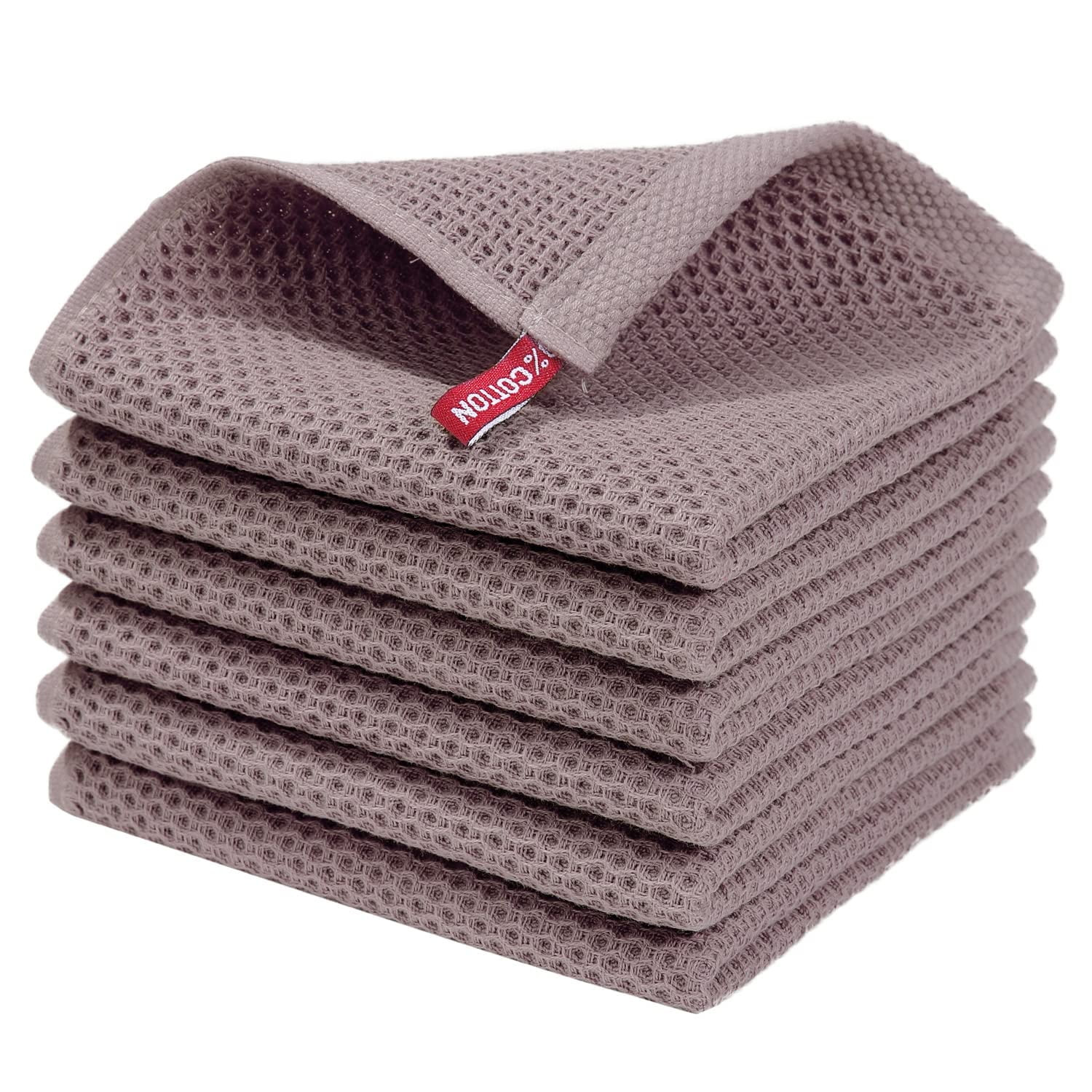 Smiry 100% Cotton Waffle Weave Kitchen Dish Cloths, Ultra Soft Absorbent Quick Drying Dish Towels... | Walmart (US)