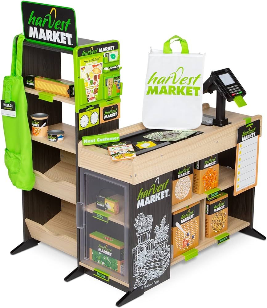 Melissa & Doug Harvest Market Grocery Store and Companion Collection Accessories | Amazon (US)