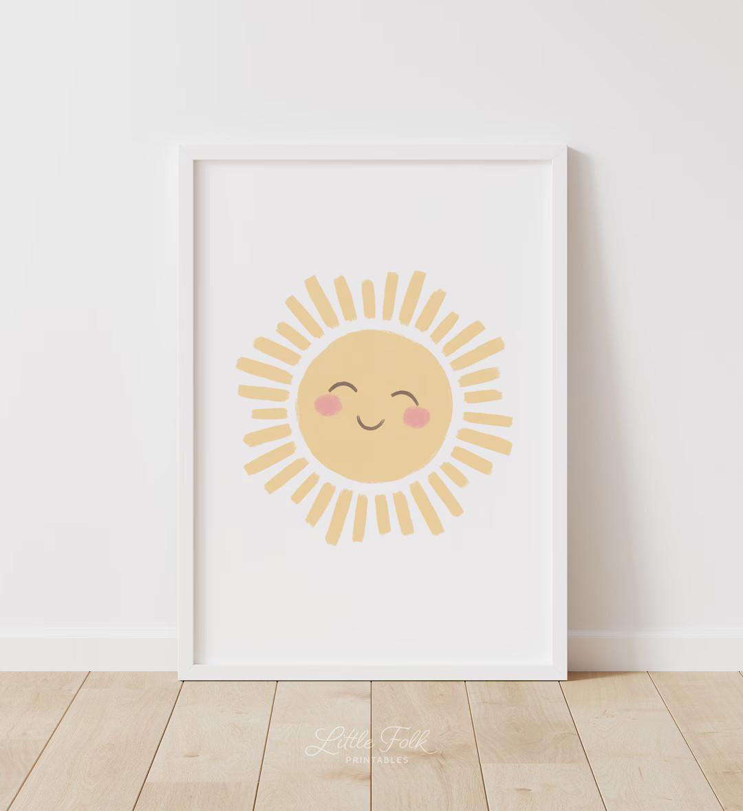 Pastel Sun Print, Girl Nursery Decor, Happy Sun, PRINTABLE Wall Art, Kids Room Decor, Boho Nurser... | Etsy (US)