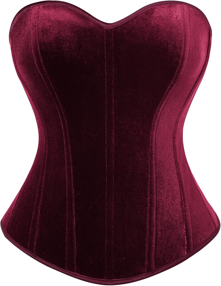 Scarlet Darkness Vintage Corset Tops for Women Overbust Bodyshaper Crop Top Strapless Open Back R... | Amazon (US)
