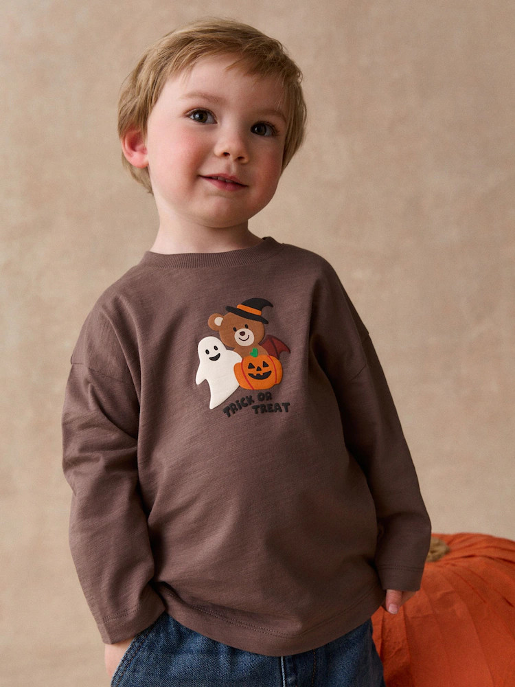 Brown Character Trick or Treat Long Sleeve Halloween T-Shirt (3mths-7yrs) | Next US