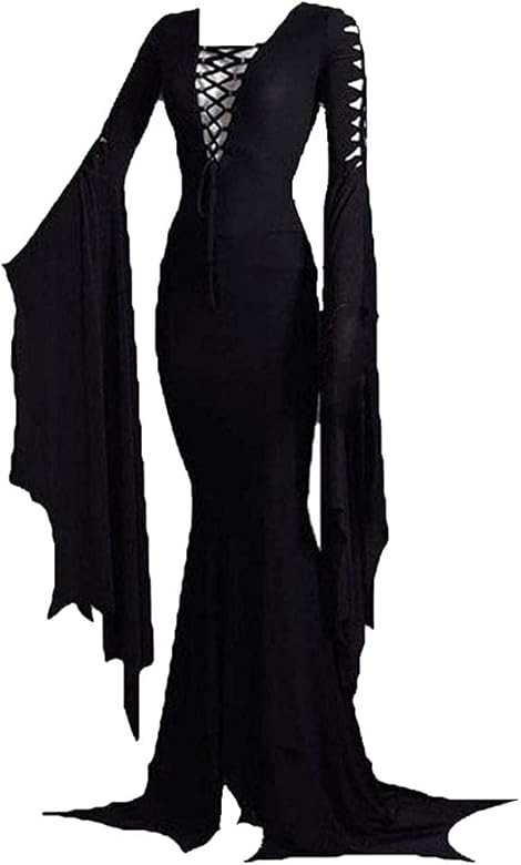 Women's Morticia Floor Dress Costume Adult Women Gothic Witch Vintage dress | Amazon (US)