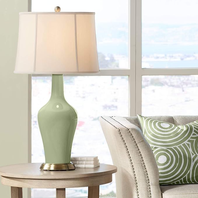 Color + Plus Anya 32 1/4" High Majolica Green Glass Table Lamp | Amazon (US)