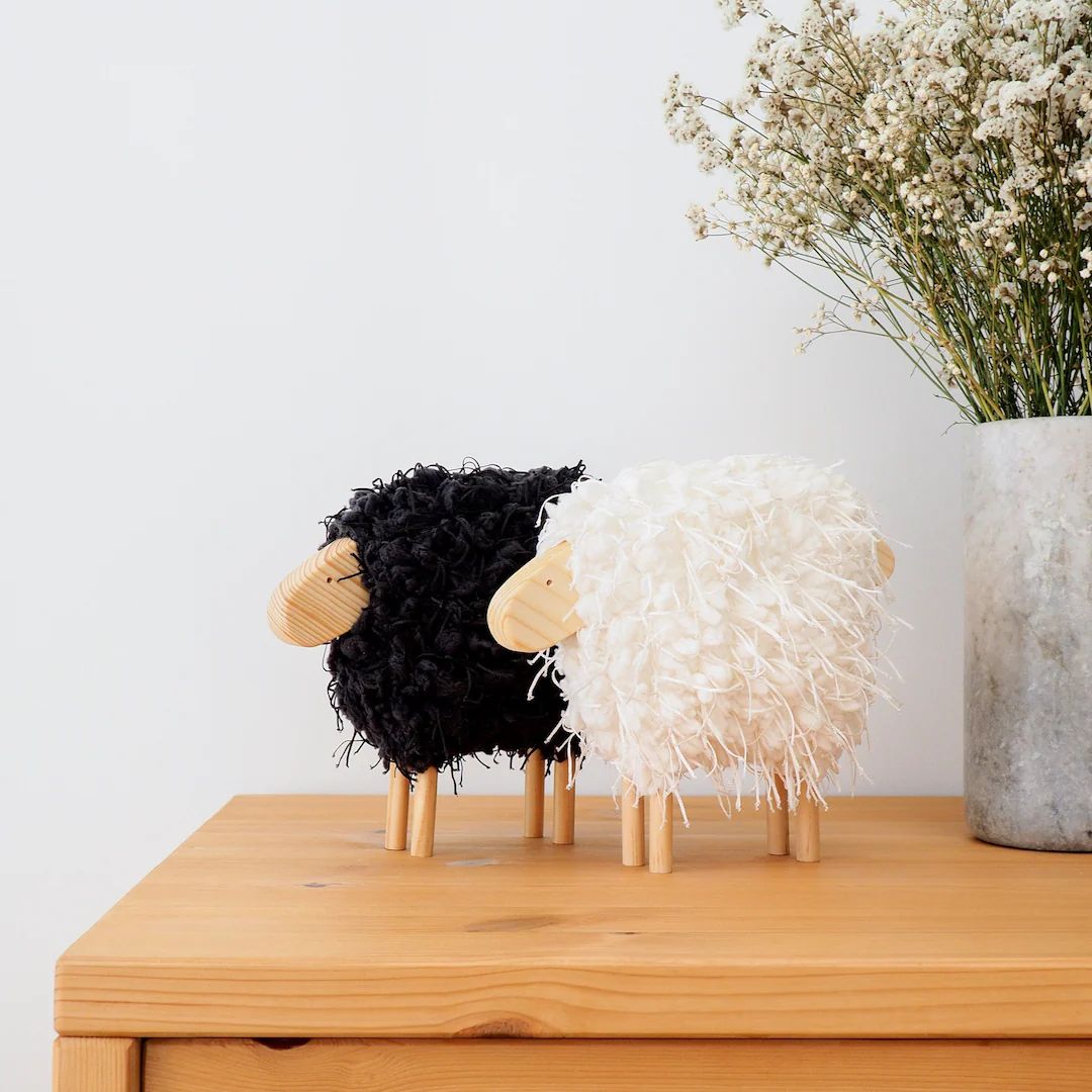 Black Sheep, Natural Nursery Decor, Baby Nordic Decor, Baby Gift - Etsy | Etsy (US)