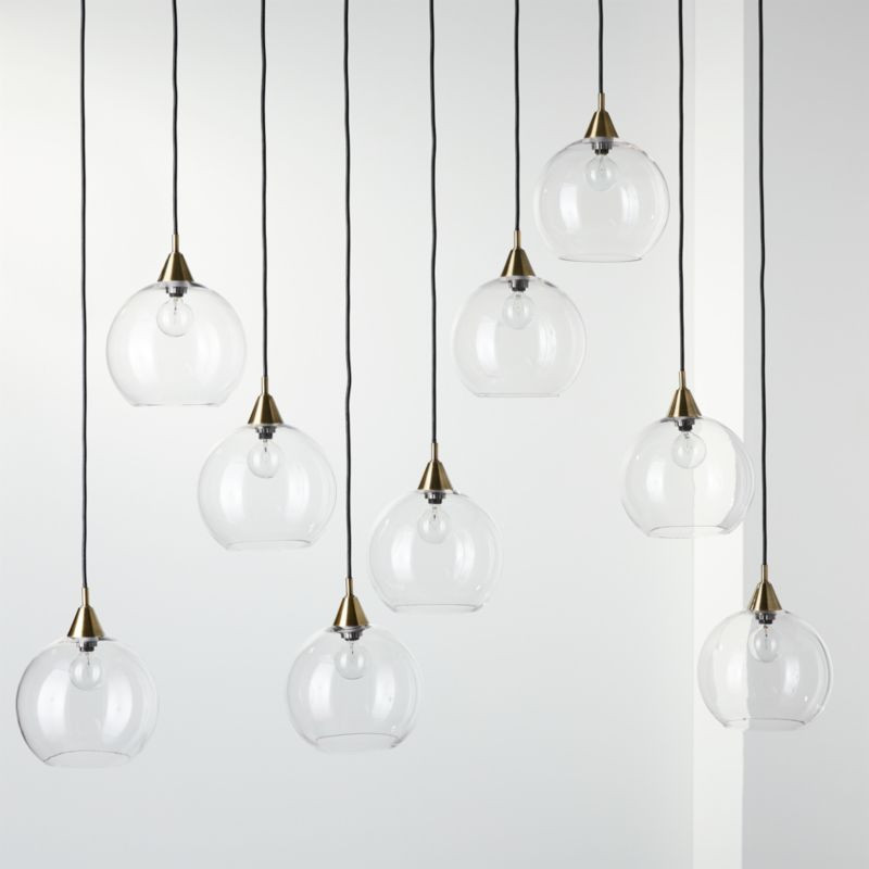 Firefly 9 Bulb Brass Pendant Light + Reviews | CB2 | CB2