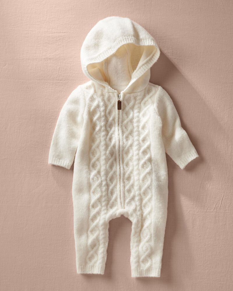 Cable Knit Hooded Sweater Jumpsuit | OshKosh B'gosh