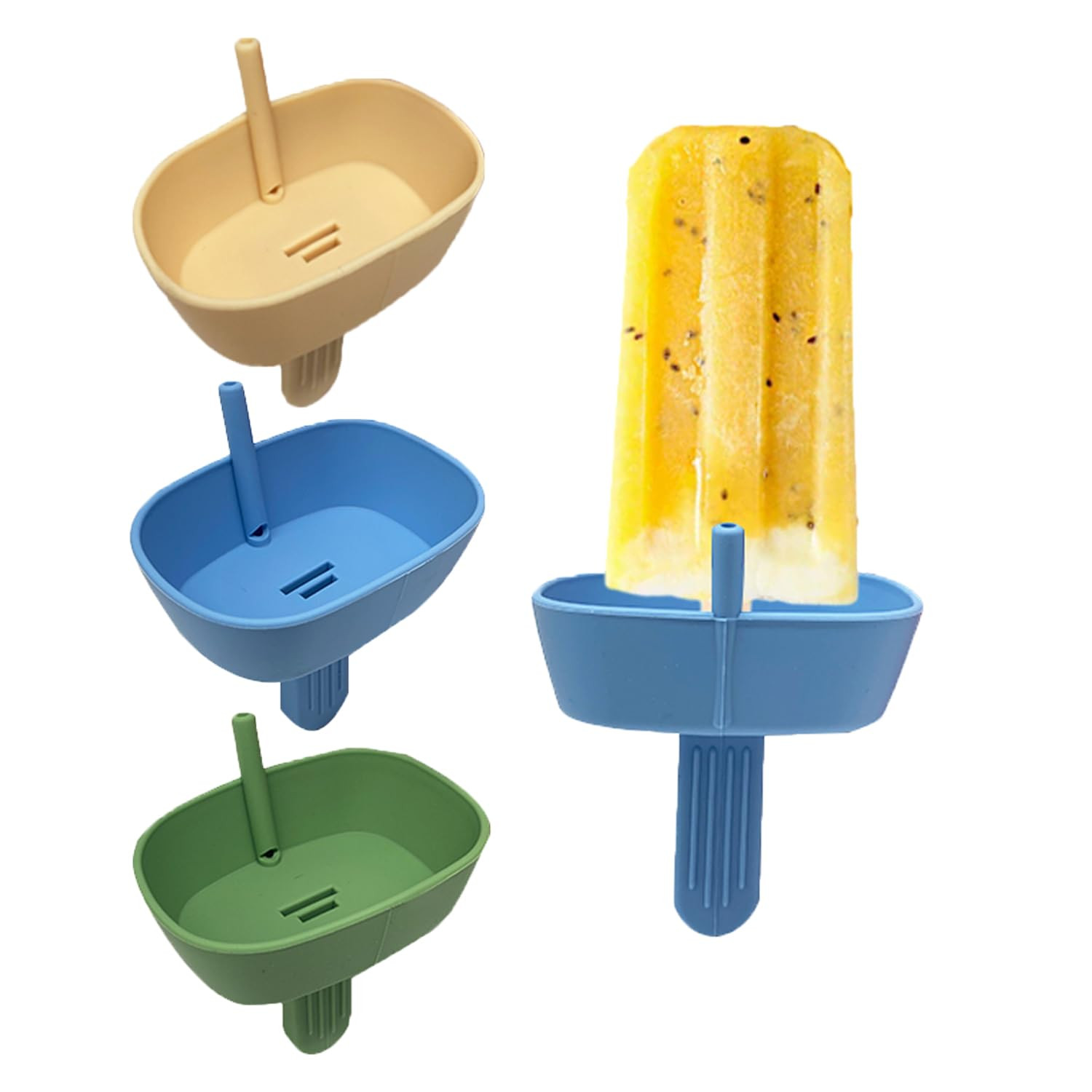 3PCS Drip Free Silicone Popsicle Holder, Reusable Deformable & Easy Carry Popcical Holder, Silico... | Amazon (US)