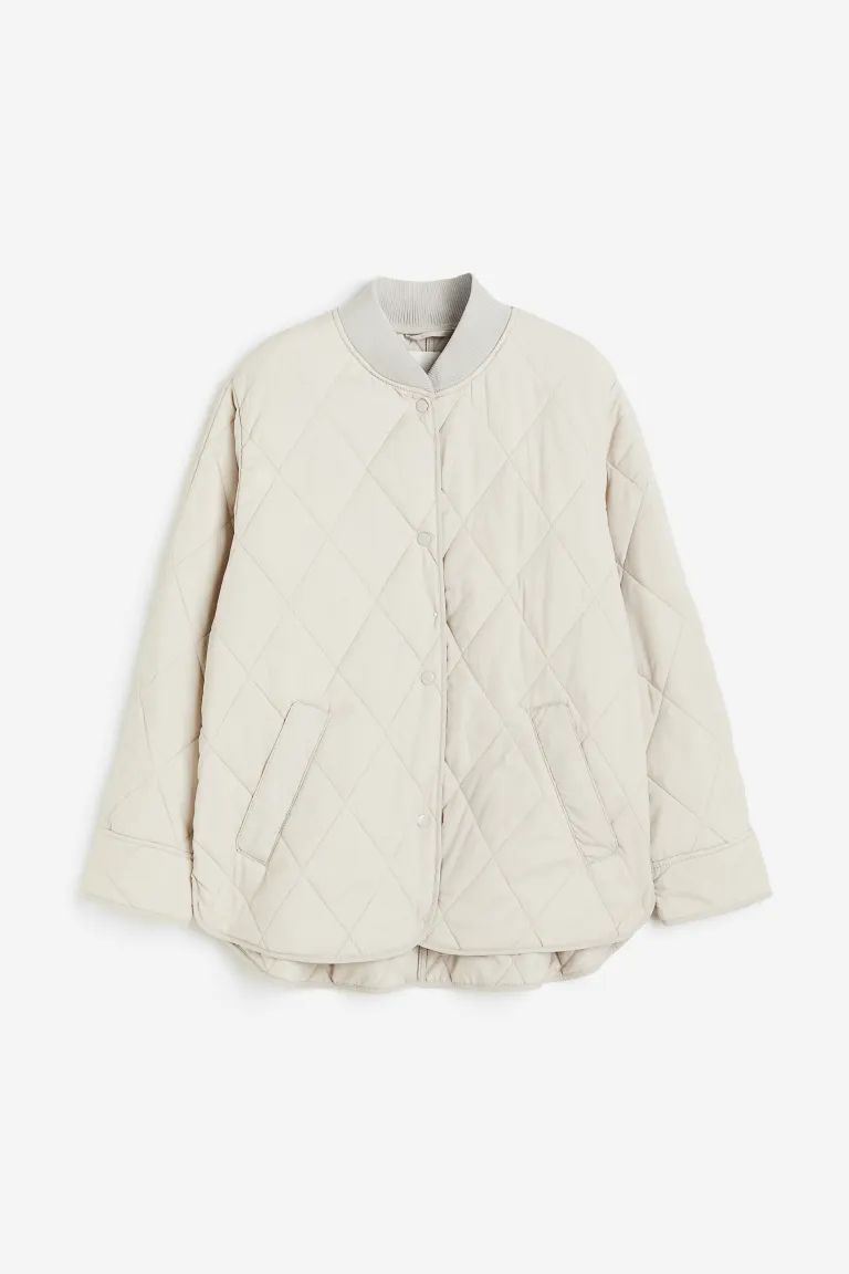 Quilted Jacket - Light taupe - Ladies | H&M US | H&M (US + CA)