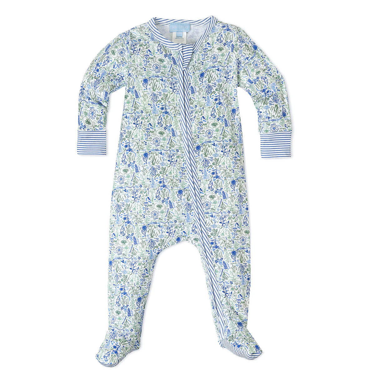 Birth Flowers Zip Baby Onesie | Joy Street Kids LLC