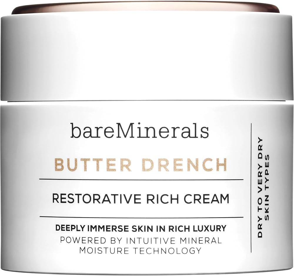 bareMinerals Butter Drench Restorative Rich Face Cream, Hydrating Face Lotion, Helps Skin Retain ... | Amazon (US)