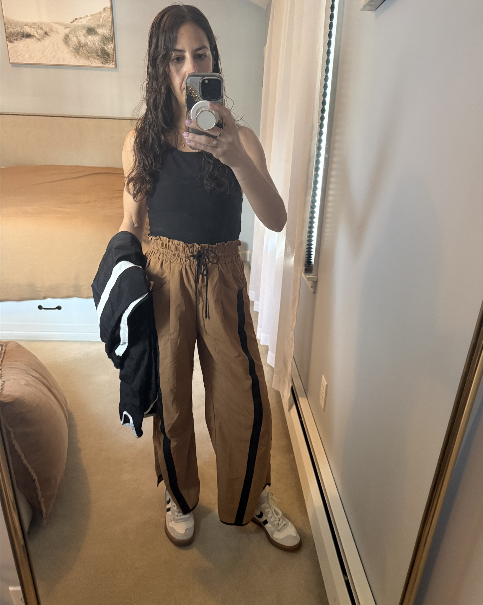 Spring essentials for me!

Slides:
1. The Amazon pants 🤌🏼high waist, drawstring and perfect length. They are very light weight and perfect when you don’t want thick sweats or leggings! (Just don’t see the white bc they are see thru!) 
2. LOVE the tanks from @Target I have the body suit ones and then regular tank. Love a bodysuit but the tank has built in pads so no bra is needed. I still don’t wear a bra with the bodysuit but to each their own.
3. Dupe FP tank. The pink one is Amazon and I honestly prefer. Little longer and thicker traps for a regular bra. Material is the same for both with raised prints and stretchy material.
4. What can I say? I I love a lace long sleeve. Gives me air! I pair under vests, tshirts, o or wear a bralette or tank underneath. Depends on the event and mood! 
**the pink and light blue are FB. The other two Amazon
Differences you ask? Not much. FP, slightly higher mock neck which I love, materially seems slightly more durable and I like the colors more. But for $10 on amazon, you can’t go wrong.

Sizing:
Pants- small
Target tanks- xs
FP tank- xs/sm
Amazon tank- xs/sm
FP lace- small
Amazon lace- xsmall (runs larger than FP)

#LTKmomlife #LTKSeasonal