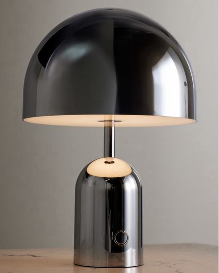 Bell silver-tone LED lamp
