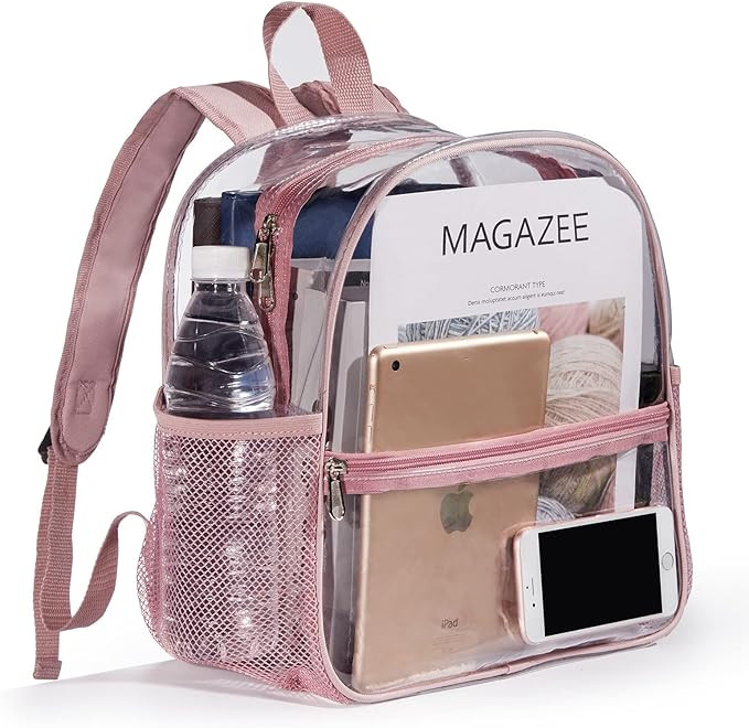 Mini Clear Backpack 12x12x6 Stadium Approved, Small Transparent Backpack for Women Girls for Spor... | Amazon (US)