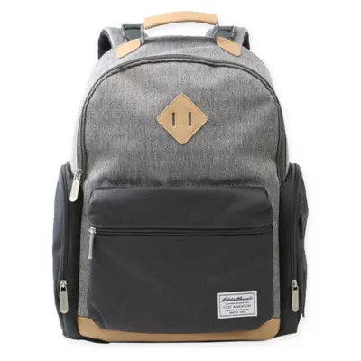 Eddie Bauer® Bridgeport Backpack Diaper Bag in Grey | Bed Bath & Beyond