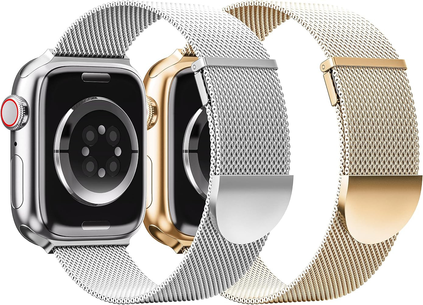 2 Pack Metal Magnetic Band Compatible with Apple Watch Bands 38mm 40mm 41mm 42mm 44mm 45mm for Women | Amazon (US)