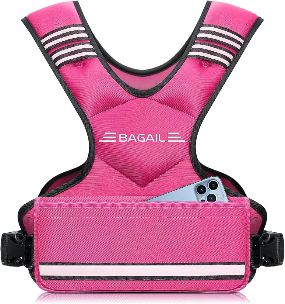 BAGAIL Adjustable Weighted Vest for Women 4-10lb, Comfortable U-Neck Rucking Vest with 6 Removabl... | Amazon (US)