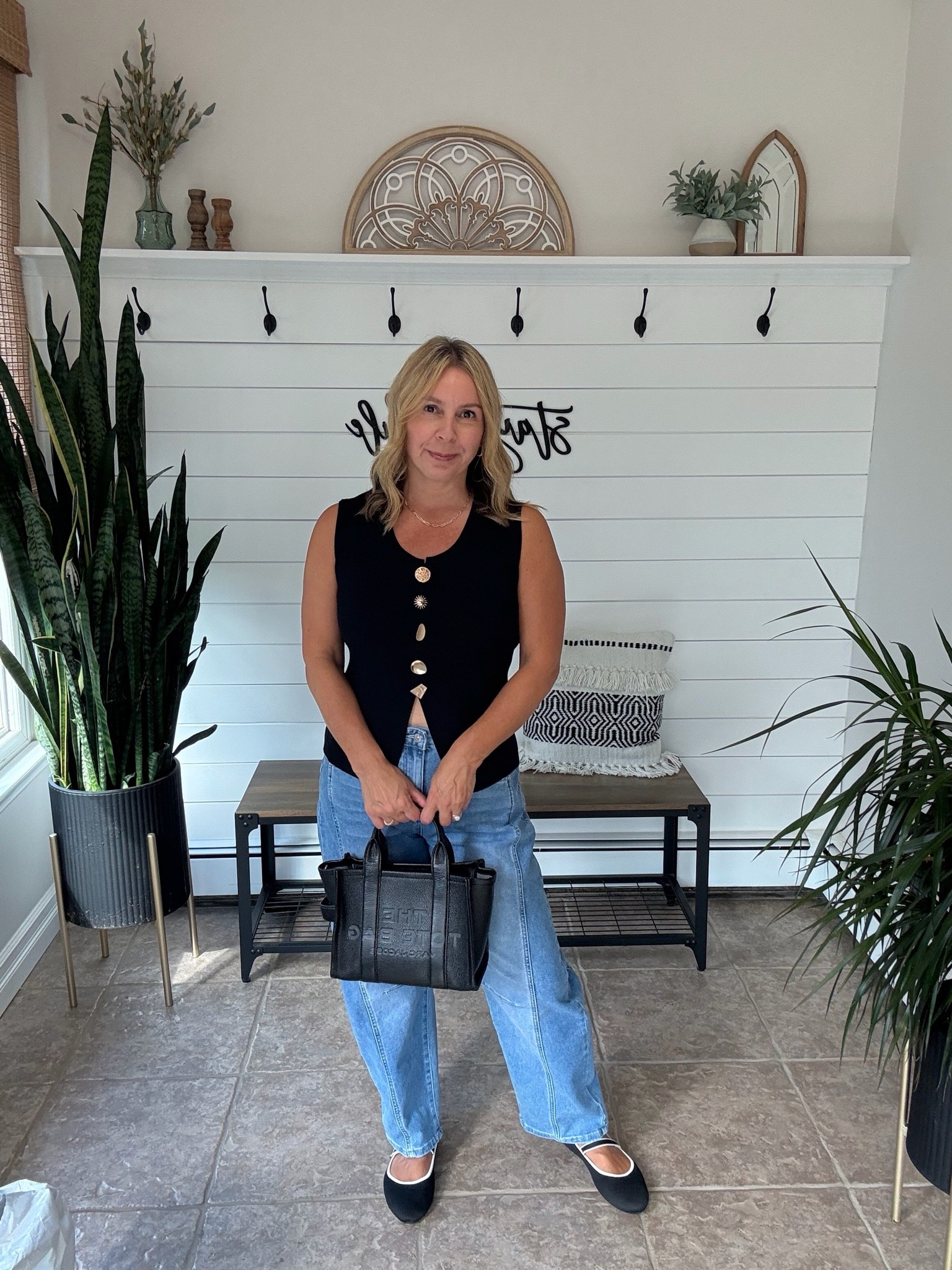 Check out the buttons on this cute vest! I’m wearing a medium and the barrel jeans are an 8. Date night outfits, summer outfits

#LTKOver40 #LTKSaleAlert #LTKootd
