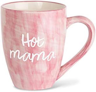 Mom Life 85204 Hot Mama Pink Large 20 oz Ceramic Coffee Mug Tea Cup, Pink | Amazon (US)