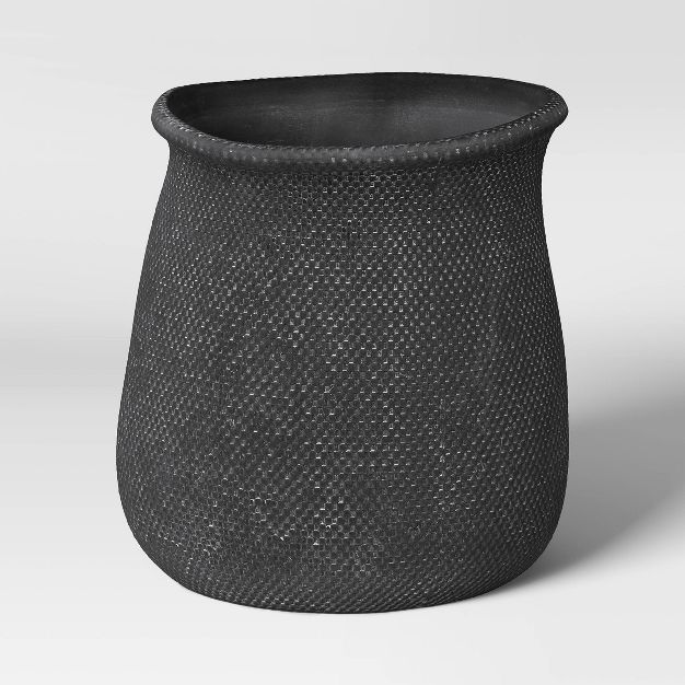 8" Wide Textured Freeform Indoor/Outdoor Ceramic Planter Dark Gray - Threshold™ | Target