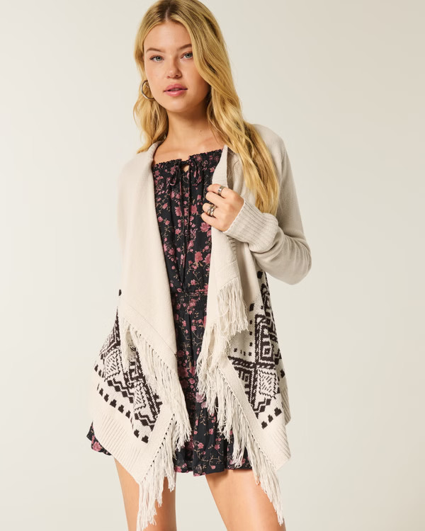 Easy Fringe No-Close Cardigan | Hollister (US)