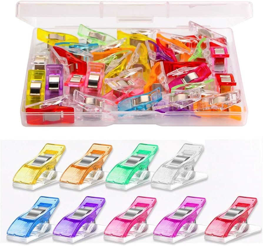 Multipurpose Sewing Clips 30 Pcs Premium Quilting Accessories - Assorted Colors Fabric Clips for ... | Amazon (US)