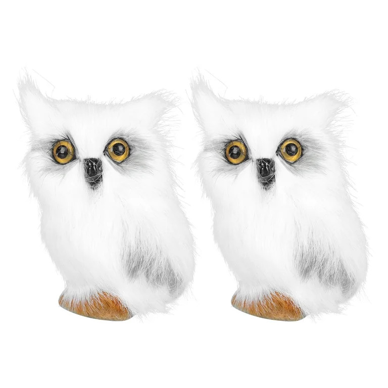 Owl Ornament Christmas Tree White Figure Figurine Bird Statue Sculpture Topper Decoration Decor S... | Walmart (US)