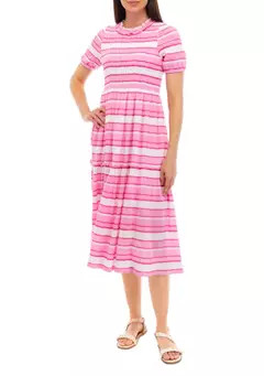 Crown & Ivy™ Women's Smocked Printed Dress | Belk