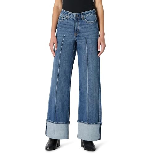 Amazon Essentials (Demi's Pick) Women's High-Rise Wide Leg Cuffed Jean | Amazon (US)