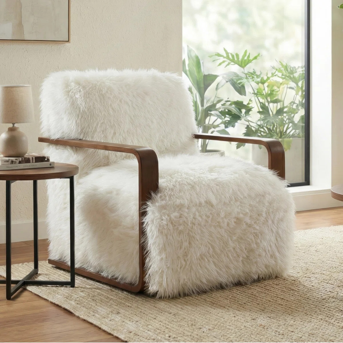 Harry Soft Long-Haired Upholstered Accent Chair | Wayfair North America