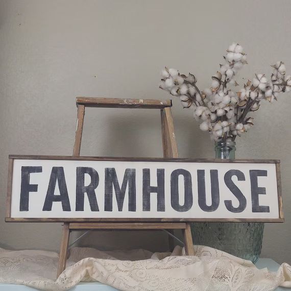 Framed Farmhouse Sign, Rustic Farmhouse Sign, Farmhouse Wall Decor | Etsy (US)