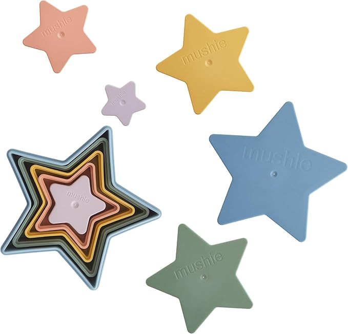 mushie Nesting Stars Toy | Made in Denmark (Retro) | Amazon (US)